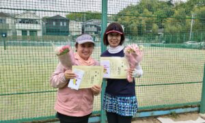 第2335回　百草テニスガーデン　女子ダブルス優勝:吉開・三浦ペア
