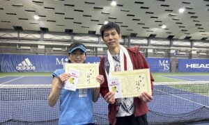 第317回　MTSテニスアリーナ三鷹　ナイターミックスダブルス優勝:古瀬・小山田ペア