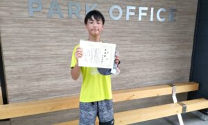 第47回　MUFG PARKテニスコート　中学生男子シングルス準優勝:中田真清選手