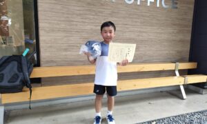 第66回　MUFG PARKテニスコート　小学生男子10才以下シングルス準優勝:佐藤世名選手