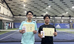 第328回　MTSテニスアリーナ三鷹　ナイター男子ダブルス優勝:相賀・鹿児島ペア