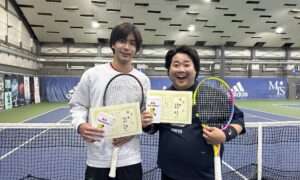 第329回　MTSテニスアリーナ三鷹　ナイター男子ダブルス優勝:吉田・渡邉ペア