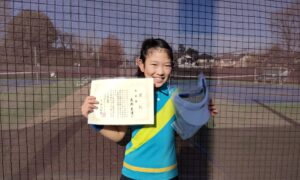 第70回　MUFG PARKテニスコート　小学生女子10才以下シングルス準優勝:角渕茉凛選手