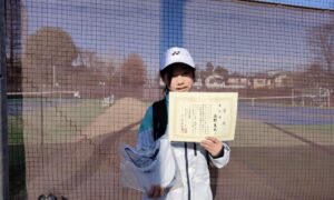 第70回　MUFG PARKテニスコート　小学生女子12才以下シングルス準優勝:浅野真帆選手