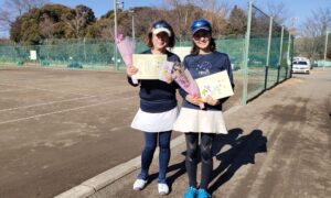 第2498回　桜田倶楽部 東京テニスカレッジ　女子ダブルス優勝:関口・三枝ペア