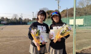 第2500回　桜田倶楽部 東京テニスカレッジ　女子ダブルス優勝:岩崎・風斗ペア