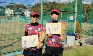 第2504回　百草テニスガーデン　女子ダブルス準優勝:布施・斎藤ペア