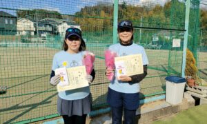 第2504回　百草テニスガーデン　女子ダブルス優勝:粕谷・水野ペア