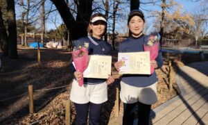 第2505回　MUFG PARKテニスコート　女子ダブルス優勝:宮下・池田ペア