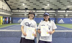 第337回　MTSテニスアリーナ三鷹　ナイター女子ダブルス優勝:高梨・古瀬ペア