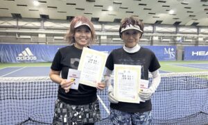 第340回　MTSテニスアリーナ三鷹　ナイター女子ダブルスペア【変更】100歳→80歳準優勝:小美野・藤田ペア