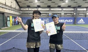 第340回　MTSテニスアリーナ三鷹　ナイター女子ダブルスペア【変更】100歳→80歳優勝:高梨・古瀬ペア