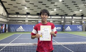 第343回　MTSテニスアリーナ三鷹　ナイター男子シングルス準優勝:沖野喜之選手