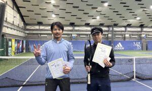 第347回　MTSテニスアリーナ三鷹　ナイター男子ダブルス準優勝:小路・榎ペア