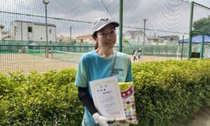 第39回　善福寺公園テニスクラブ　女子シングルス準優勝:柳澤綾子選手