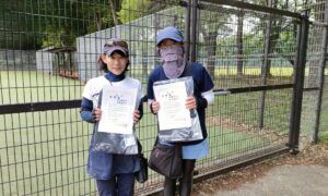 第10回　小金井公園テニスコート　女子ダブルス準優勝:田中・加藤ペア