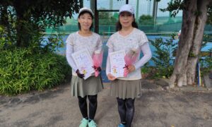 第2640回　サンライズテニススクール調布校　女子ダブルス準優勝:亀井・諸戸ペア