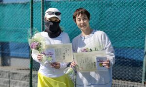 第2548回　南町田インターナショナルテニスカレッジ　女子ダブルス準優勝:稲毛・吉原ペア