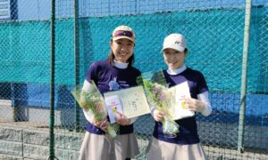 第2548回　南町田インターナショナルテニスカレッジ　女子ダブルス優勝:蝦名・浅野ペア