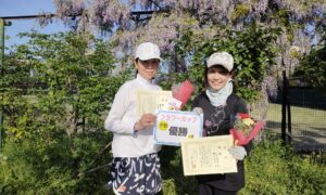 第2552回　桜台テニスクラブ　女子ダブルス優勝:鎌田・土本ペア