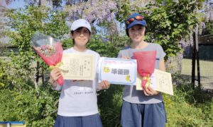 第2553回　桜台テニスクラブ　女子ダブルス準優勝:佐々木・小阪ペア