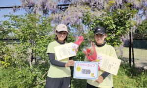 第2553回　桜台テニスクラブ　女子ダブルス優勝:山口・本宮ペア