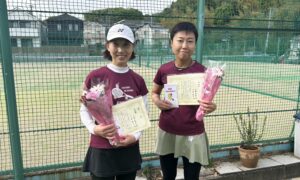 第2554回　百草テニスガーデン　女子ダブルス準優勝:中島・加藤ペア