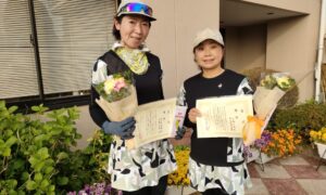 第2544回　緑ヶ丘テニスガーデン　女子ダブルス優勝:竹之内・小崎ペア