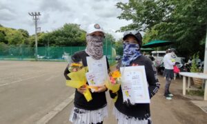 第2561回　桜田倶楽部 東京テニスカレッジ　女子ダブルス優勝:皆藤・三上ペア