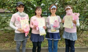 第2562回　桜台テニスクラブ　女子ダブルスチーム戦準優勝:「桜組」チーム