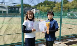 第2565回　百草テニスガーデン　女子ダブルス優勝:西岡・木下ペア