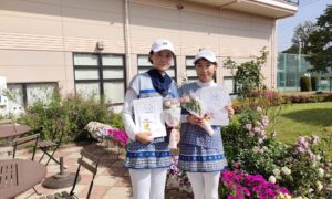 第2570回　緑ヶ丘テニスガーデン　女子ダブルス準優勝:山下・岡野ペア