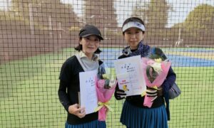 第2572回　MUFG PARKテニスコート　女子ダブルス準優勝:鈴木・森田ペア