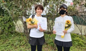 第2574回　桜台テニスクラブ　女子ダブルス準優勝:鈴木・菅井ペア