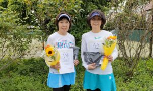 第2585回　桜台テニスクラブ　女子ダブルス準優勝:杉山・瀧ペア
