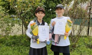第2585回　桜台テニスクラブ　女子ダブルス優勝:桑山・塚本ペア