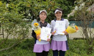 第2586回　桜台テニスクラブ　女子ダブルス準優勝:五百川・須田ペア