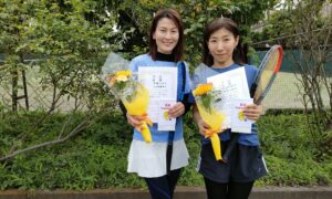 第2586回　桜台テニスクラブ　女子ダブルス優勝:松澤・山田ペア