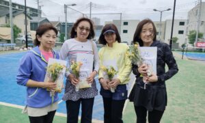 第2587回　南町田インターナショナルテニスカレッジ　女子ダブルスチーム戦準優勝:「しっぽな」チーム