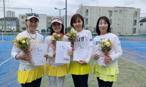 第2587回　南町田インターナショナルテニスカレッジ　女子ダブルスチーム戦優勝:「翔んで東京」チーム