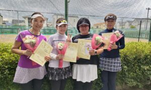 第2591回　善福寺公園テニスクラブ　女子ダブルスチーム戦優勝:「RINSY」チーム