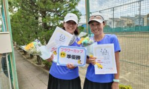 第2592回　関町ローンテニスクラブ　女子ダブルス準優勝:高岡・望月ペア