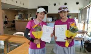 第2594回　緑ヶ丘テニスガーデン　女子ダブルス準優勝:根来・福嶋ペア