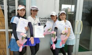 第2598回　桜台テニスクラブ　女子ダブルスチーム戦準優勝:「フライ！どチキン」チーム