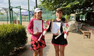 第2601回　善福寺公園テニスクラブ　女子ダブルス優勝:中村・川口ペア