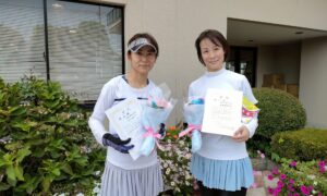 第2603回　緑ヶ丘テニスガーデン　女子ダブルス準優勝:登坂・岡本ペア