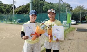 第2605回　桜田倶楽部 東京テニスカレッジ　女子ダブルス準優勝:丸尾・林ペア