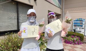 第2607回　緑ヶ丘テニスガーデン　女子ダブルス準優勝:佐藤・鈴木ペア