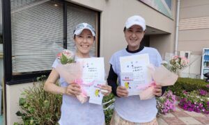 第2607回　緑ヶ丘テニスガーデン　女子ダブルス優勝:加藤・大澤ペア