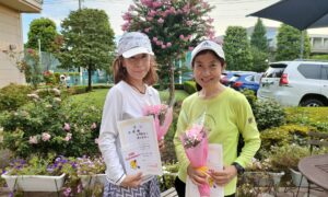 第2616回　緑ヶ丘テニスガーデン　女子ダブルス準優勝:白間・清水ペア